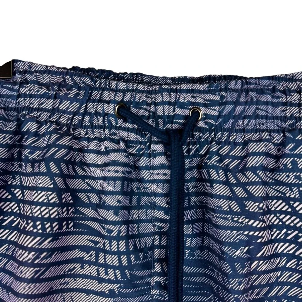 IKE by Ike Behar Swimsuit‎ Trunks Mens Sz M Blue Floral Drawstring Mesh Tropical